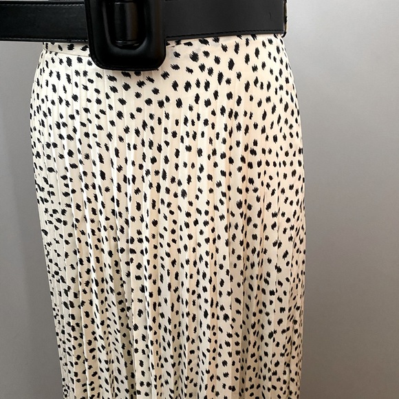 NWT ZARA PLEATED SKIRT WITH BELT HIGH-WAIST MIDI - Picture 3 of 13
